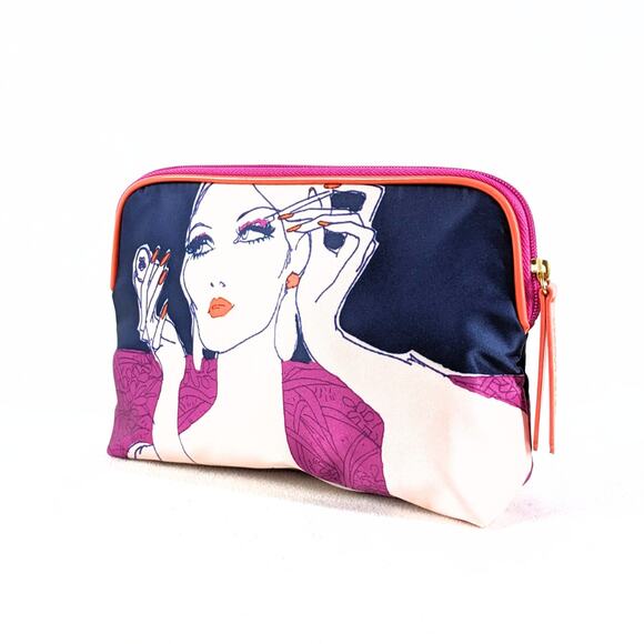 NWOT Estée Lauder Multicolor Print Cosmetic Bag - Picture 1 of 6